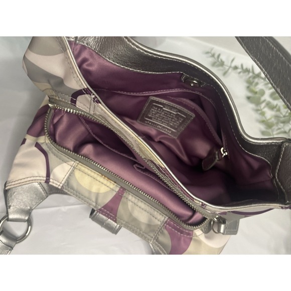Coach Y2K Purple/Sliver Shoulder Purse - Picture 8 of 11
